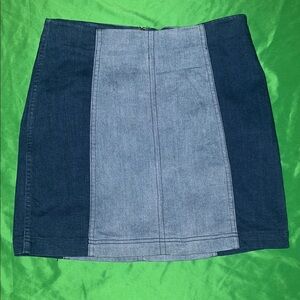 Free People Denim Colorblock Skirt size 6